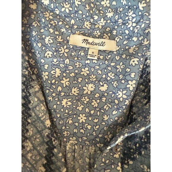 Madewell Puff Sleeve Midi Dress S Cottagecore Garden Peasant Floral Easter - Picture 9 of 13